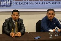 Calon Wali kota Tasming Hamd (TSM), didampingi Jubirnya Fuad Ukkas (Kanan)