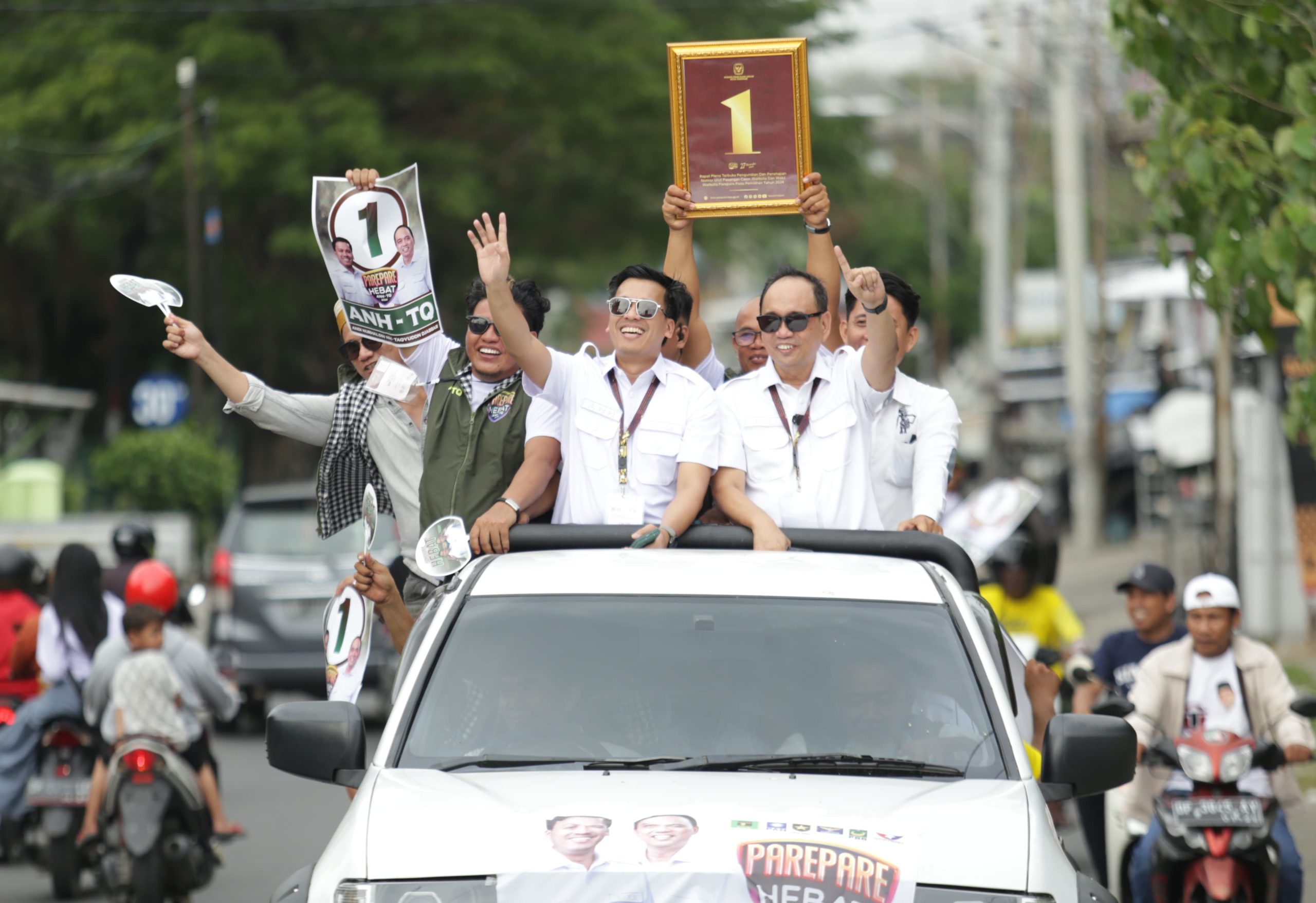 Pasangan calon Wali Kota dan Wakil Wali Kota Parepare, Andi Nurhaldin Nurdin Halid (ANH) dan Taqyuddin Djabbar, resmi mendapatkan nomor urut 1 pada pengundian nomor urut