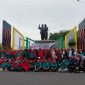 kampanye cegah penyebaran AIDS dipusatkan di pelataran monument patung cinta Habibie dan Ainun kota Parepare, Minggu, 1 Desember 2024. 
