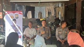 Kapolsek KPN AKP Sukri Abdullah, saat memberikan sambutan dalam jumat curhat yang dilaksanakan di wilayahnya.