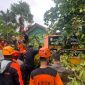 Batalyon B Pelopor Satuan Brimob Polda Sulsel bersama Badan Penanggulangan Bencana Daerah (BPBD) Kota Parepare, mengevakuasi pohon tumban