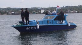 Bea Cukai Parepare saat Patroli laut gabungan di perairan wilayah pelabuhan Nusantara Parepare