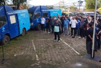 Suasana apel perdana 2025 di kantor Dinas Kominfo Parepare