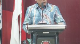 Sekretaris Daerah (Sekda) Kota Parepare, Sulawesi selatan (Sulsel) Husni Syam menghadiri Rapat Pleno Tebuka Penetapan calon wali kota dan wakil wali kota terpilih