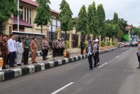 Suasana Apel Gelar Pasukan di Mapolres Parepare dalam rangka Operasi Keselamatan Pallawa 2025