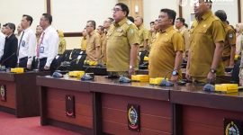 - Penjabat Wali Kota Parepare Abdul Hayat Gani bersama para Kepala Daerah mengikuti rapat koordinasi Pemerintah Daerah se-Sulawesi Selatan