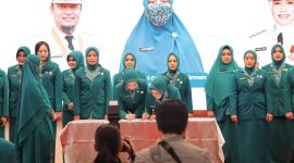 pelantikan dan pengukuhan Ketua Tim Penggerak PKK, Posyandu, Dekranasda, Bunda PAUD, Bunda Literasi, dan Bunda Forum Anak se-Kabupaten/Kota Provinsi Sulsel