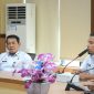 Wali Kota Parepare, Sulawesi selatan (Sulsel) Tasming Hamid, menerima audiensi Kepala Kantor Wilayah Kementerian Hukum dan Hak Asasi Manusia (Kemenkumham) Sulsel, Andi Basmal, di Aula Kantor Wali Kota
