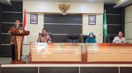 Wali Kota Parepare Tasming Hamid memberikan sambutan dalam pembukaan Musyawarah Rencana Pembangunan (Musrenbang) Perempuan dan Anak di Auditorium BJ Habibie Rujab Wali Kota Parepare