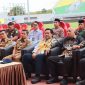 Suasana saat Wali Kota Parepare, Tasming Hamid, menghadiri peresmian Stadion Gelora BJ Habibie (GBH) yang dilakukan secara virtual, Senin, 17 Maret 2025.