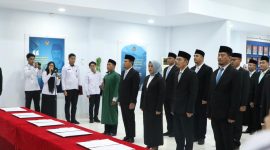 Suasana pelantikan yang dipusatkan di kantor Imigrasi kelas II TPI Parepare