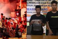 Perwakilan Tim Patrol Emzil saat membacakan pernyataan damai dan permohonan maaf kepada panitia lomba musik Patrol Siporennu Squad 3 Pinrang