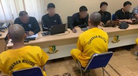 pemeriksaan terhadap saksi tiga oknum anggota TNI yang berinisial RBS, YR, dan SS, diduga terlibat dalam jaringan penjualan senjata api lintas provinsi