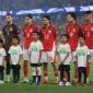 Timnas Indonesia sesaat kick off pertandingan lanjutan Kualifikasi Piala Dunia 2026 Zona Asia di laga ketujuh Grup C putaran ketiga, lawan Australia, 20 Maret 2025 (foto: PSSI)
