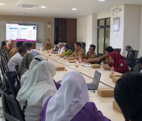 Suasana rakor di Rumah Sakit (RS) Hasri Ainun Habibie Kota Parepare 
