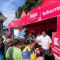 Suasana pengunjung memadati posko telkomsel siaga pada Ramadan 1446 Hijriyah lalu