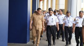 Wali Kota Munafri Arifuddin berkunjung ke Politeknik Ilmu Pelayaran (PIP) Makassar, di Kampus Untia, Jalan Salodong, Selasa, 22 April 2025.