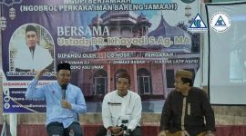 Direktur PAM Tirta Karajae Parepare, Firdaus Djollong, sedang memberikan pemahaman tentan pelayanan air bersih di kegiatan tesebut