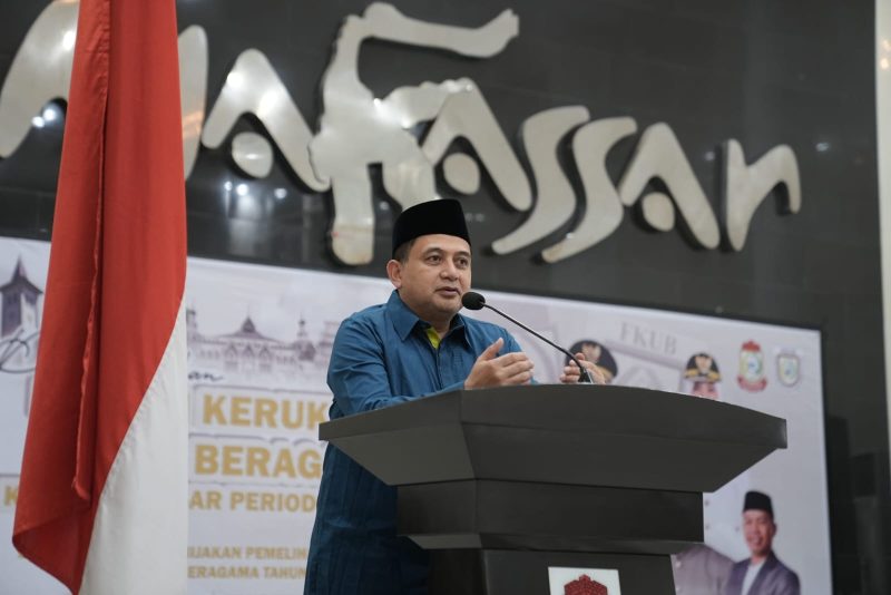 Wali Kota Makassar, Sulawesi selatan, Munafri Arifuddin menghadiri Pelantikan dan pengukuhan Pengurus Forum Kerukunan Umat Beragama (FKUB) Kota Makassar, periode 2025-2029.