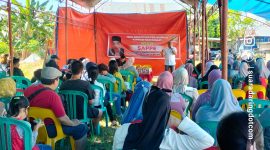 Anggota DPRD Parepare, Sappe saat memberikan sambutan dalam resesnya