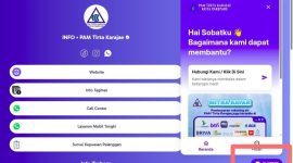 Tampilan utama Aplikasi Chatbot