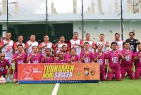 Foto bersama Forkopimda Fc Vs Media Fc sebelum kick off pertandingan
