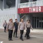 Kapaolres Parepare, Akbp. Indra Waspada Yuda, saat memimpin pengecekan stadion Bj Habibie jelang laga Big Match Psm Makassar vs Persebaya