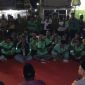 Suasana aksi damai komunitas Ojol di Mapolres Parepare