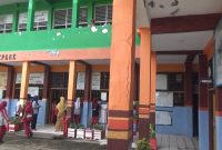 Beginilah kondisi tiang bangunan sekolah SDN 14 Parepare, yang terlihat retak