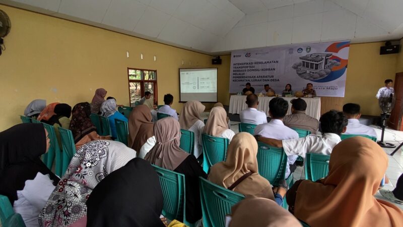 Suasana kegiatan intensifikasi keselamatan transportasi berbasis domisili korban melalui pemberdayaan aparatur kecamatan, lurah dan desa