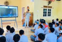 PT Jasa Raharja Cabang Parepare melaksanakan kegiatan Program Pengajar Peduli Keselamatan Lalu Lintas (PPKL) di UPT SMA Negeri 4 Pinrang, Kabupaten Pinrang, Sulawesi selatan. Selasa, 11 November 2025.
