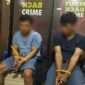 Wajah terduga pelaku diblur. Keduanya diduga melakukan pencurian yang menyasar Box penjualan ditangkap
