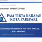 Tampilan utama situs resmi pendaftaran seleksi Direktur Perumda PAM Karajae Parepare