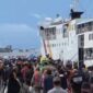 Suasana kepadatan di pelabuhan nusantara Parepare, Sulsel, saat libur panjang Nataru