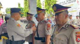 Kapolres Parepare, Akbp. Indra Waspada Yuda memimpin sertijab