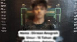 Wajah pelaku disamarkan 