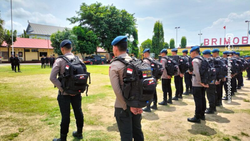 Apel pelepasan 31 personel batalyon B Pelopor Polda Susel menuju Aceh