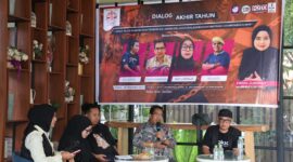 Suasana dialog akhir tahun yang digelar oleh Koalisi Advokasi Jurnalis (KAJ) Sulawesi Selatan 