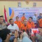 Kepala Badan Nasional Pencarian dan Pertolongan, Marsekal Madya TNI Mohammad Syafii, saat diwawancarai terkait perkembangan pencarian korban