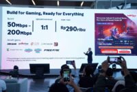 Telkomsel dan Nuon Luncurkan Indihome Gamer_2A-2B :  Vice President Home Broadband and FMC Product Marketing Telkomsel, Hardika Nugroho, menyampaikan, IndiHome Gamer menerapkan skema full symmetrical 1:1 speed unggah dan unduh 