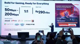 Telkomsel dan Nuon Luncurkan Indihome Gamer_2A-2B :  Vice President Home Broadband and FMC Product Marketing Telkomsel, Hardika Nugroho, menyampaikan, IndiHome Gamer menerapkan skema full symmetrical 1:1 speed unggah dan unduh 