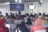 Ketua DPC Partai Demokrat Parepare, Rahmat Sjamsualam sedang memberikan materi sosialisasi 4 pilar demokrasi