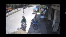 Tangkapan layar rekaman CCTV saat terjadi detik-detik kecelakaan