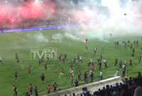 Suasana stadion Bj Habibie Parepare usai laga PSM Makassar Vs Persib diwarai kericuhan