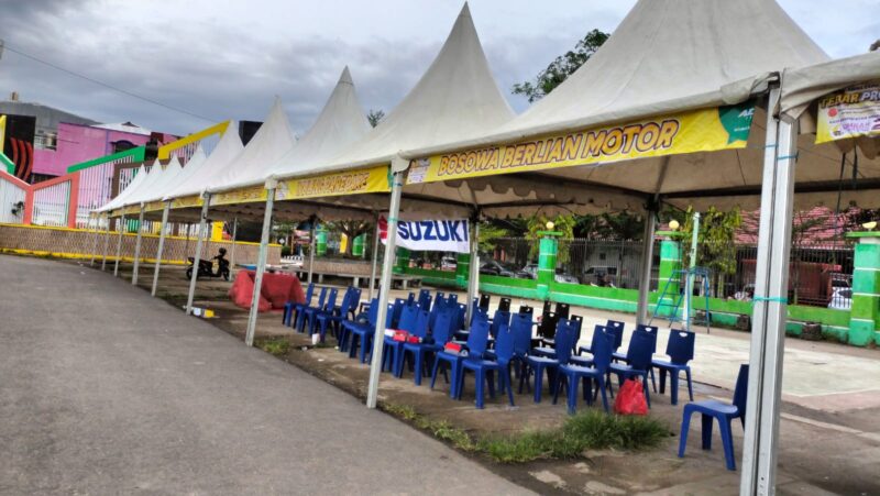Kondisi tenant Adira Expo Tebar Promo Parepare yang belum mengantongi izin dari polres Parepare