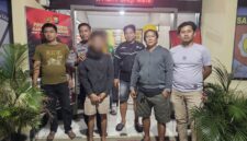 Wajah terduga pelaku disamarkan saat dimankan aparat Polsek Ujung Polres Parepare