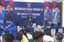 Ketua DPW PAN Sulsel Ashabul Kahfi saat memberikan sambutan dalam pembukaan Muscab DPW PAN IV dan Pengukuhan pengurus DPC PAN di kebun raya Jompie Parepare