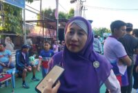 Manager ULP Mattirotasi, Adriani yang juga ketua Srikandi PLN UP3 Parepare saat diwawancarai