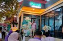 Menejer PLN UP3 Parepare, Muhammad Akbar, memberikan sambutan dalam rangka grand opening Seed Coffee Indonesia 