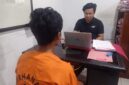 Pelaku saat menjalani pemeriksaan di ruang satreskrim polres Parepare